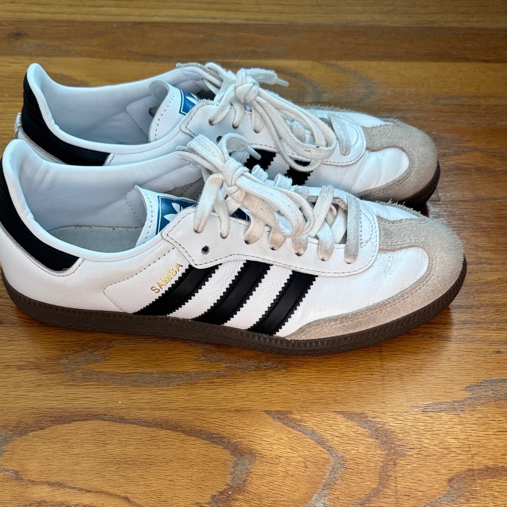 Adidas Samba White and Black sneakers shoes size 8.5